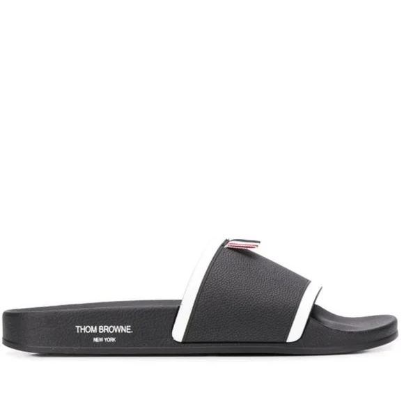 Thom Browne grosgrain loop tab pool slides size 41 BNWB