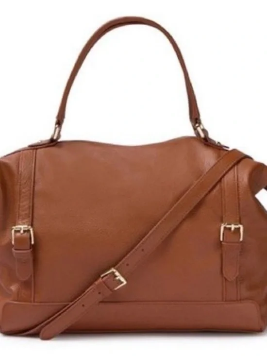 Ora Delphine Adele leather Satchel with Gold Hardware