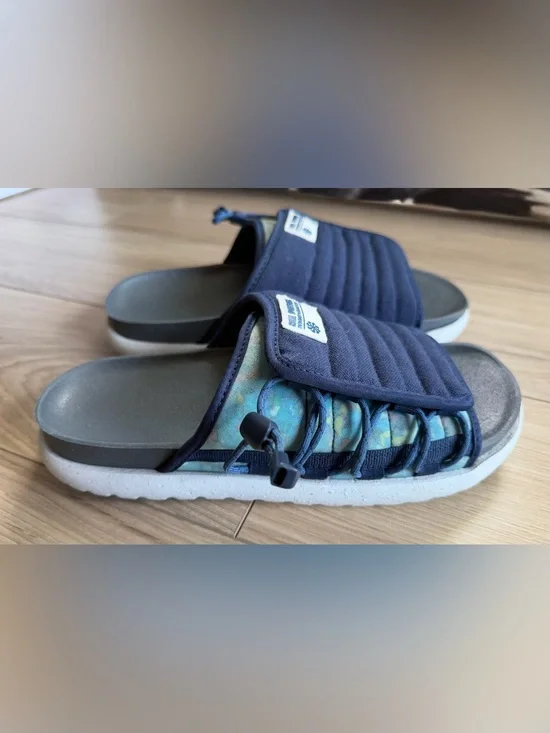 Nike Asuna 2 Adjustable Slide Sandals Blue/Gray Sz 8M/9W