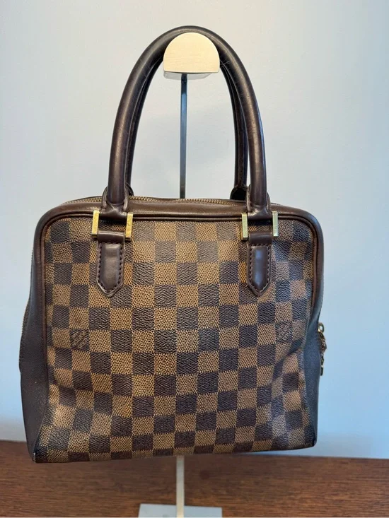 Louis Vuitton Vintage Damier Ebena Brera Top Handle Satchel with COA