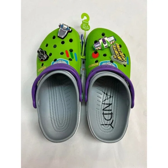 NWT! Crocs Disney‎ Pixar Toy Story Classic Clogs, Grey,SIZE-7 US Men