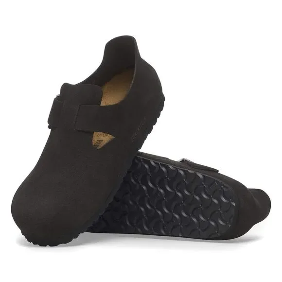 Birkenstock London BS Black Suede Sandals EU 42 WOMEN 11 MEN 9 NIB‎ REGULAR