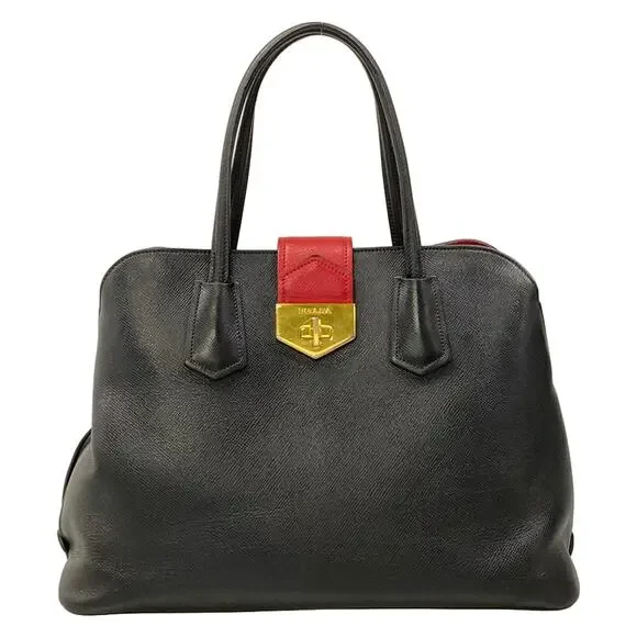 Prada Handbag BN2755 Black Red