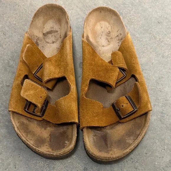 Birkenstock Kids Tan Suede Sandals