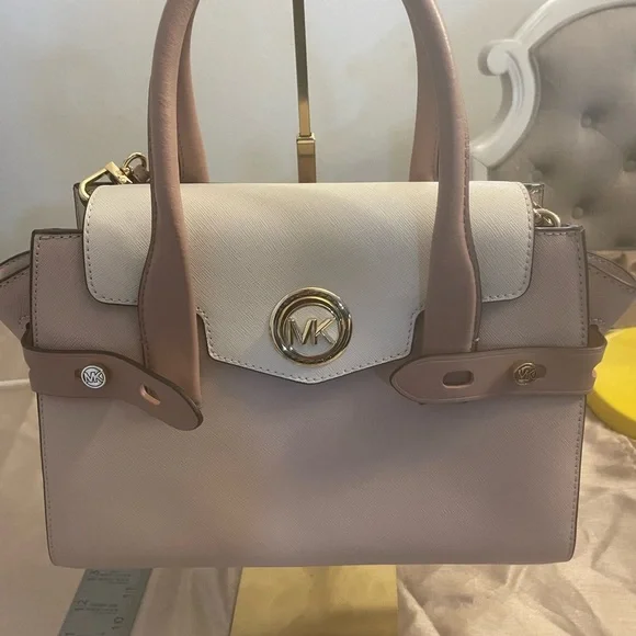 Michael Kors Pink and White Satchel Elegance NWOT