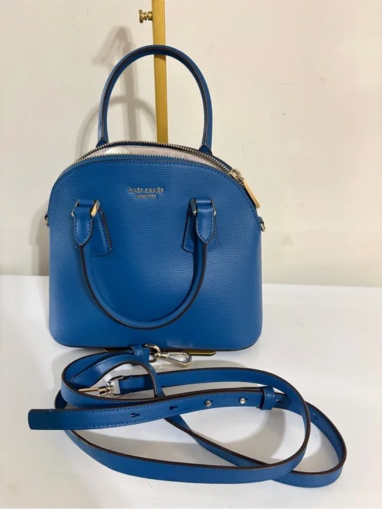 kate spade Blue Leather Dome Satchel Purse