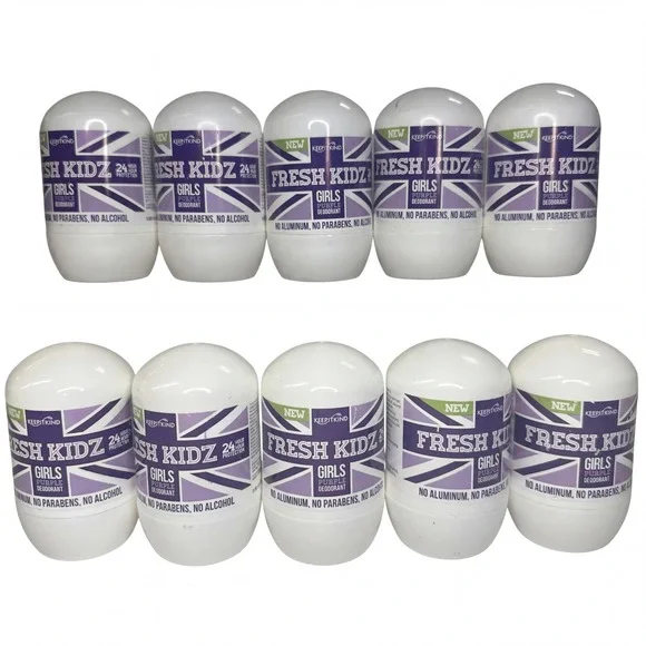 10 Pack Keep It Kind Fresh Kidz Girls Natural Deodorant 1.86 Fl Oz Purple