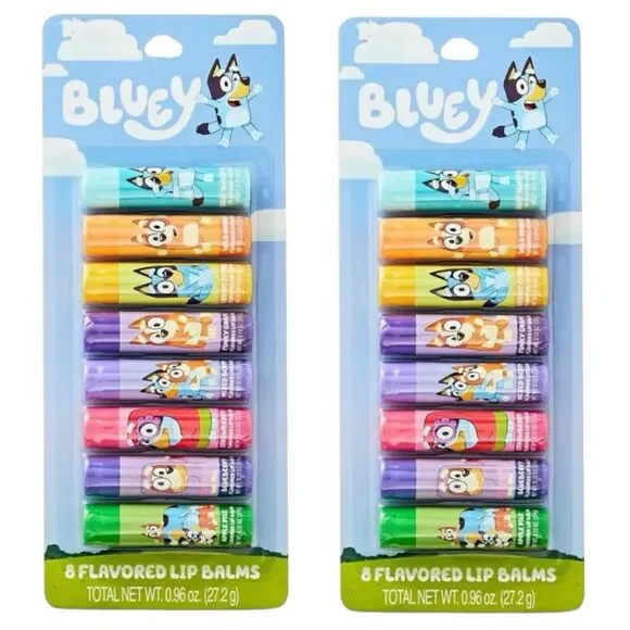 2x Bluey 8 Pack Lip Balms Scented Chapstick