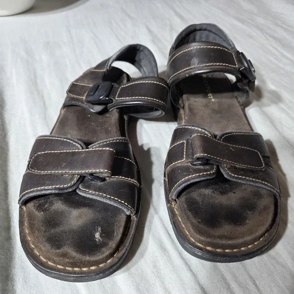 Rockport Men's Leather Sandals‎ Cushioned Footbed Straps Size 12 Medium
