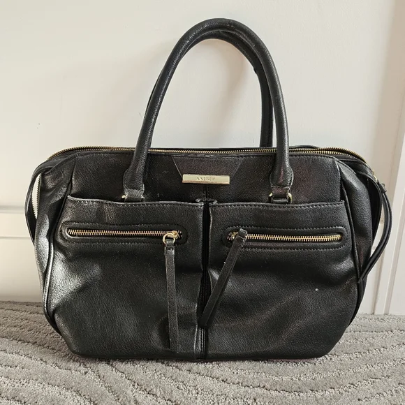 Kate Spade Black Leather Satchel Handbag