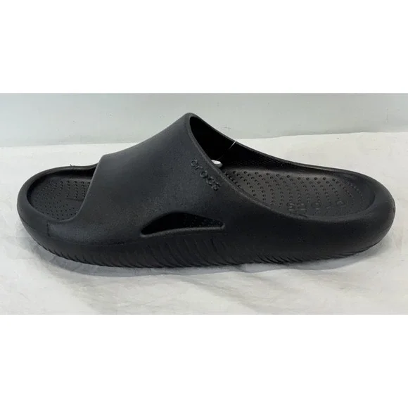 NEW! Crocs Mellow Recovery Slides Sandals Shoes Men's 12 Black Comfort