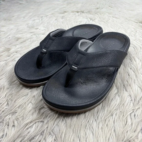 REEF Men's 12 Black Memory Foam Flip Flop Sandals Beach Resort Summer Classic