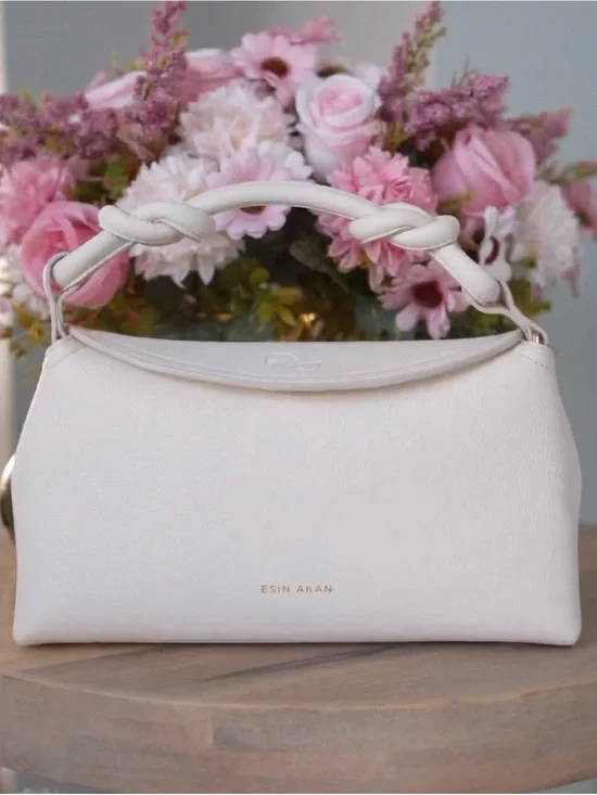 Esin Akan Soft Cream Top-Handle Women’s Bag