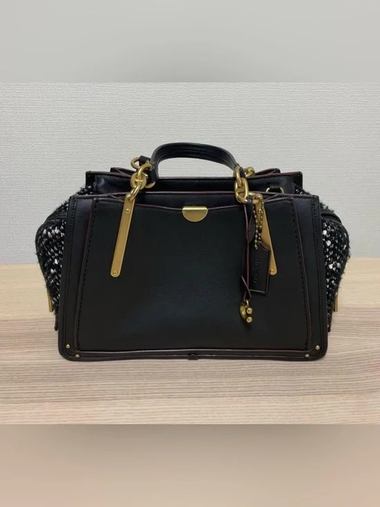 Coach Dreamer 24 Leather Tweed Satchel EUC (no crossbody)