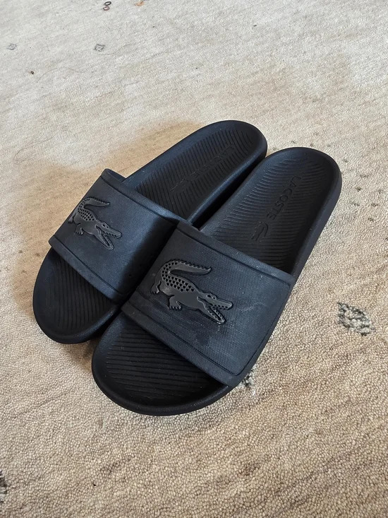 Lacoste Men’s Black Slide Sandals