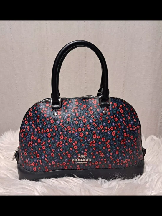 Coach Sierra Satchel in Ranch Floral Print Coated Canvas Bag