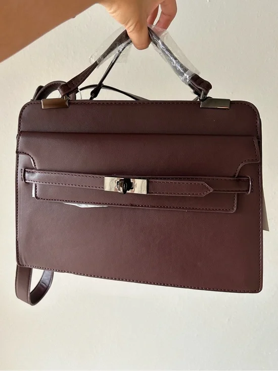 Steve Madden Burgundy Top-Handle Satchel