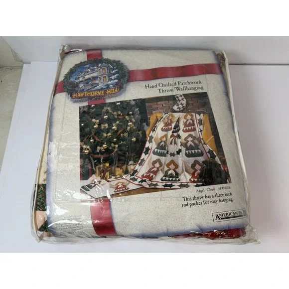Hawthorne Hill Hand Quilted Patchwork‎ Throw Wall Hanging Angel Choir