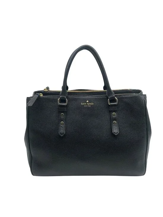 Kate Spade Black Pebbled Leather Leighann Mulberry Street Convertible Satchel