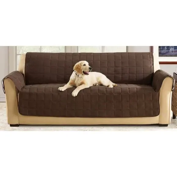 Duck River Textile Chocolate Wallace Sofa Cover with Pockets NEW