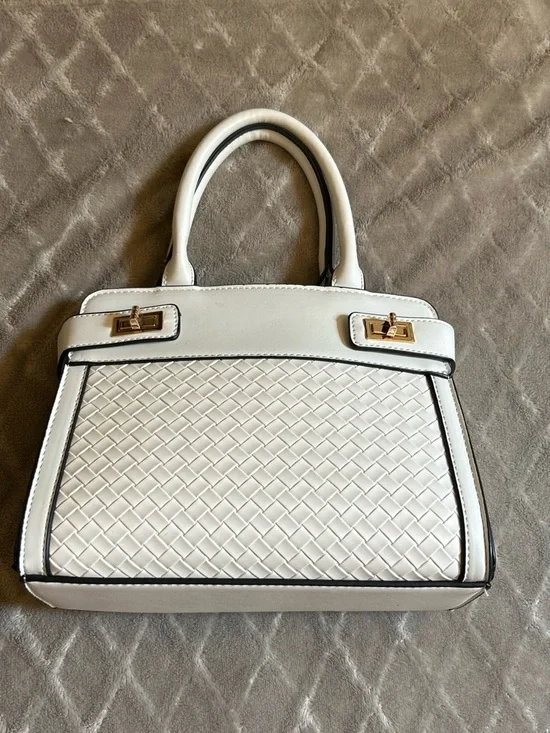 Elegant White Top-Handle Women's Handbag