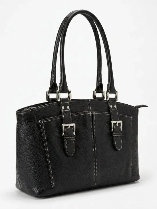 Tignanello Genuine Leather Pebbled Shoulder Handbag