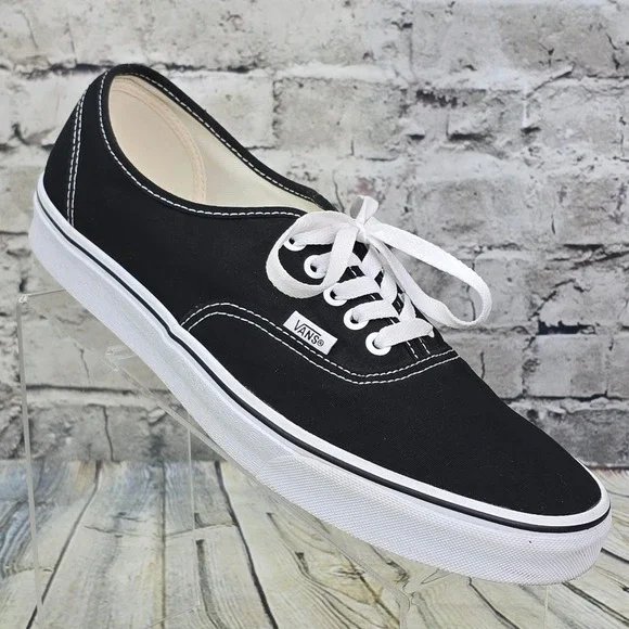 Vans Off the Wall Sneakers Mens 11.5 Black Canvas Low Top Skate Shoes 500714
