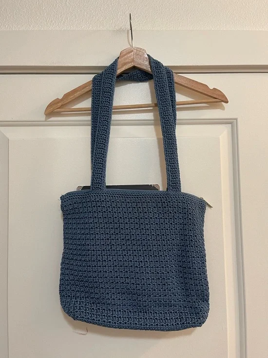 The Sak Blue Crochet Shoulder Bag