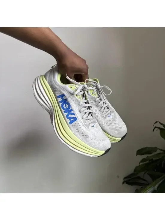 HOKA Bondi 8 ‘Stardust Lettuce’ Max Cushion sneacher Unisex Men’s 9.5 women’s 11