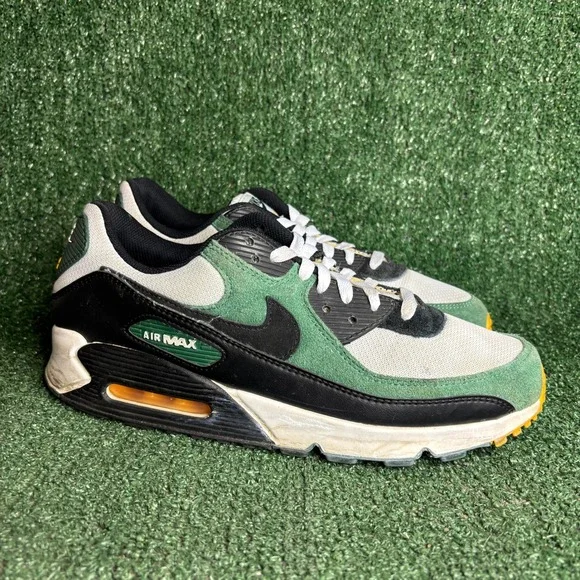 Nike Air Max 90 Suede Mesh Athletic Retro Sneakers Gorge Green White Mens Sz 12