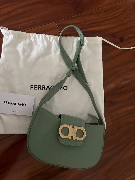 Ferragamo Gabry Gancini Leather Shoulder Bag
