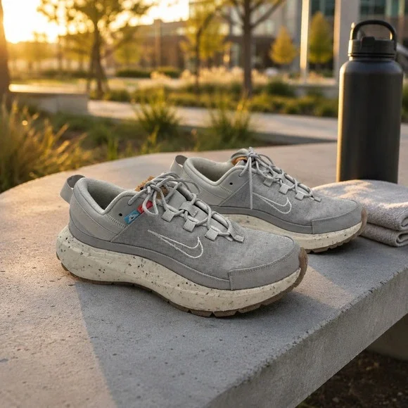 Nike Crater Remixa Grey Fog Sail Mens 6.5 Running Shoes DM0834-001 Speckled Sole