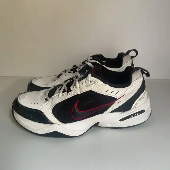 Nike Air Monarch IV White Black Red Men’s Size 12 Training Sneakers