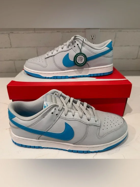 Nike Dunk Low Retro Pure Platinum Blue Lightning DV0831-001 Men's Athletic New