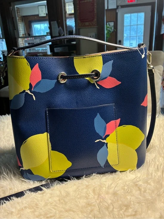 Kate Spade Floral Print Bucket Bag .