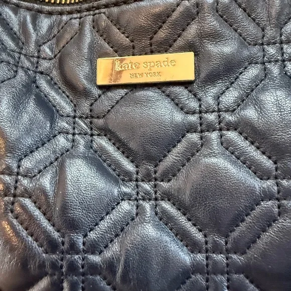 Kate Spade Astor Court Aurelia Leather Quilted Shoulder bag w/ charm and pillow
