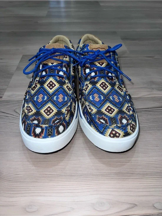 Twisted x Blue and Tan shoes