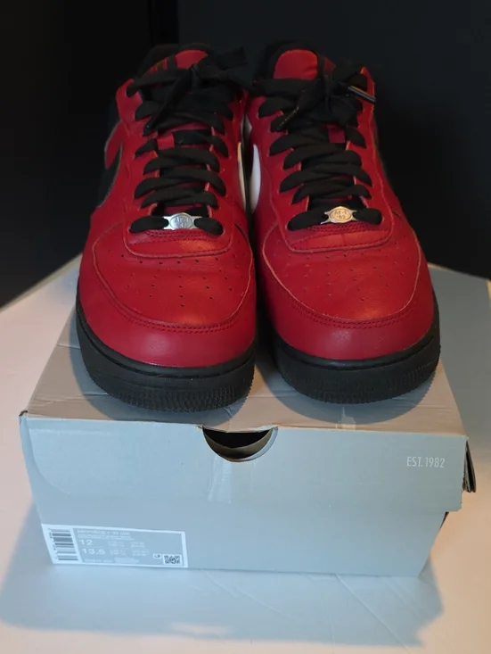Nike Air Force 1 Low Red And Black Size 12