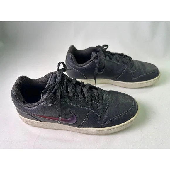 Nike‎ Ebernon Low Premium Oil Grey Purple AQ1774-003 Mens 9 Retro 80s Sneakers