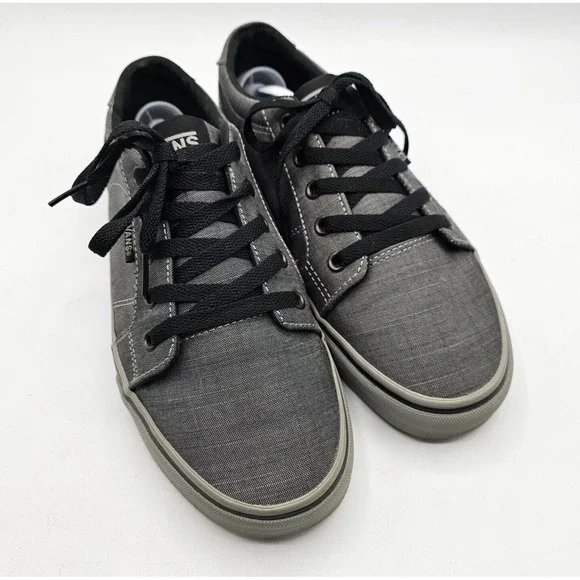 Vans Mens‎ Low Top Skate Shoes Sneakers Size 7 Gray Skateboarding Lace Up