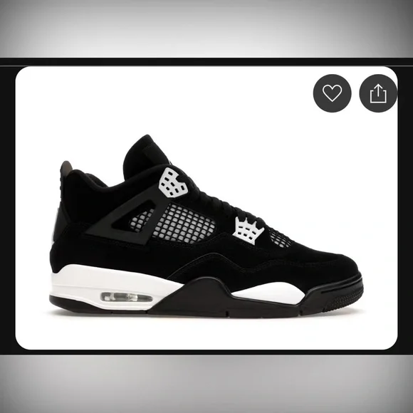 Jordan Men’s Black and White Air Retro Sneaker