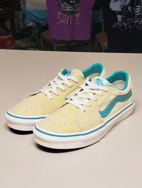 Vans SK8 Lo Banana Cream checkerboard casual low top skateboard sneakers size 8