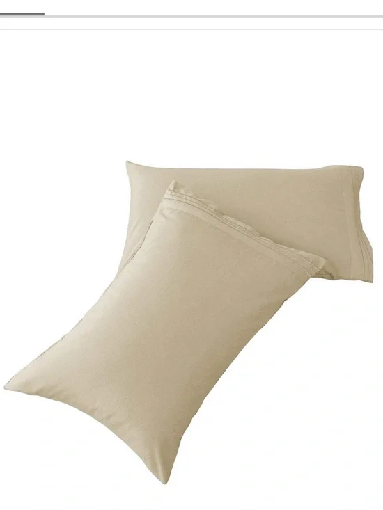Luxury Pillowcase Set - 100% Brushed Microfiber 1800 Thread count - BEIGE