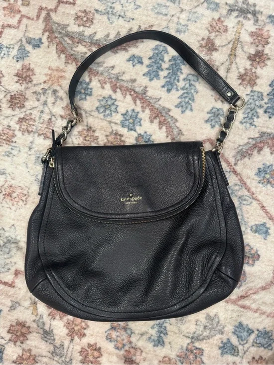 kate spade black Cobble Hill Penny pebbled leather bag
