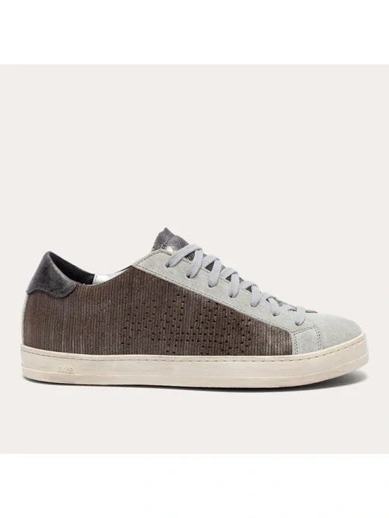 P448 John Roccia Low Top Sneakers, Brown Casual Luxe Size 40 New in Box