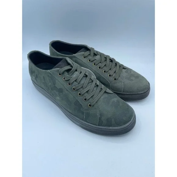 Belvedere‎ Oliver Mens Green Camo Suede Sneakers Lace Up Low Top Brazil 8.5 D