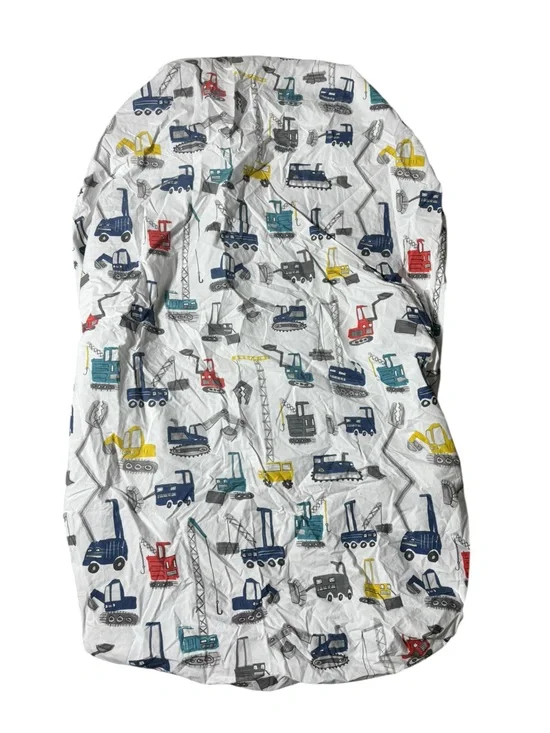 Pottery barn kids organic cotton Jax construction crib sheet trucks tractors