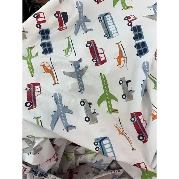 POTTERY BARN Kids QUEEN sheet set - Organic Cotton - Transportation