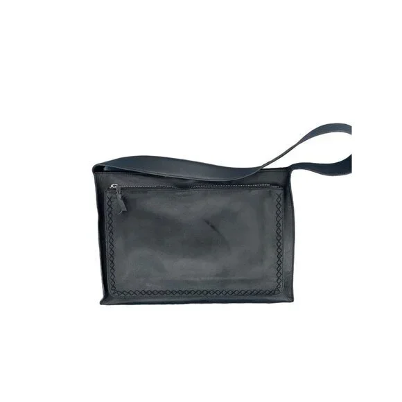 BCBG Max Azria Black Leather Shoulder Bag