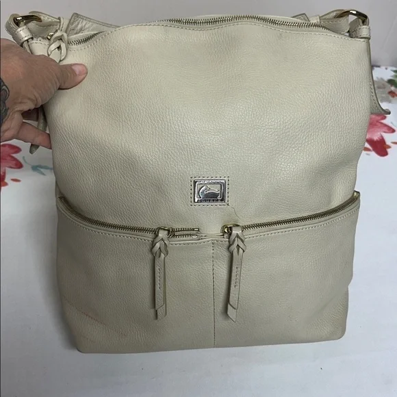 Dooney & Bourke Ivory Leather Tote